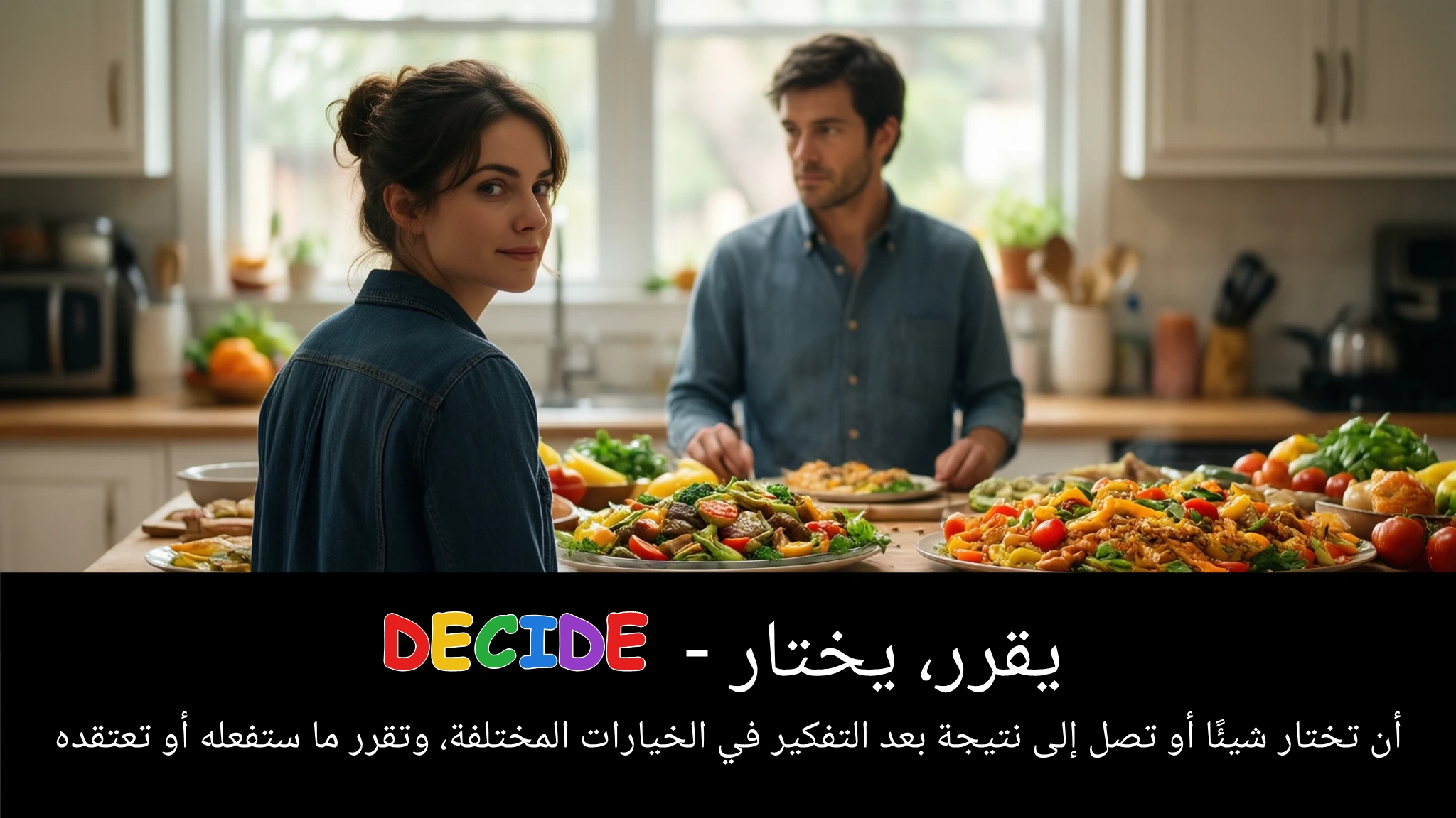Arabic Illustration for decide